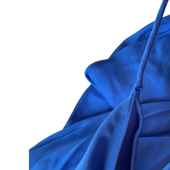 Alice & Olivia Asymmetrical Dress in Jewel Blue Size 14 - Picture 6 of 7